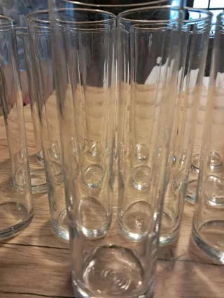 13Vasos tubo cristal