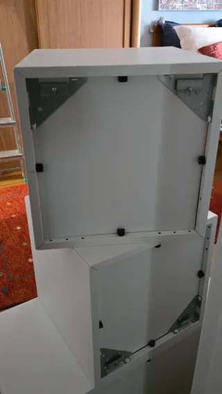 4 Cubos de almacenaje blancos