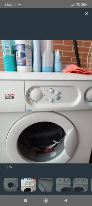 Lavadora carga frontal blanca