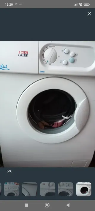 Lavadora carga frontal blanca