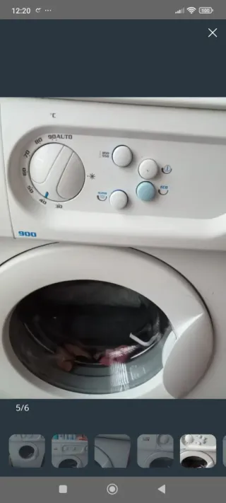 Lavadora carga frontal blanca