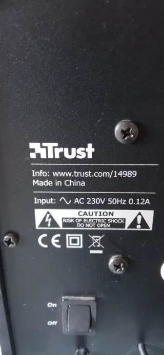 Altavoces Trust Negro/Plata