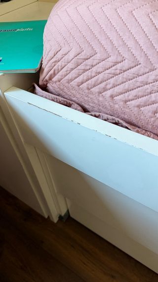 Cama nido madera blanca 2 cajones