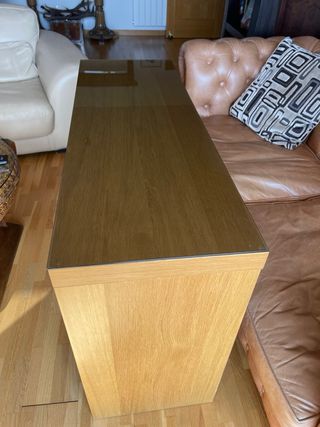 Mesa tocador Malm Ikea madera y cristal