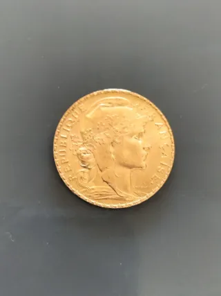 Moneda Oro 20 Francos Gallo 1914