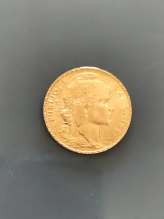 Moneda Oro 20 Francos Gallo 1914
