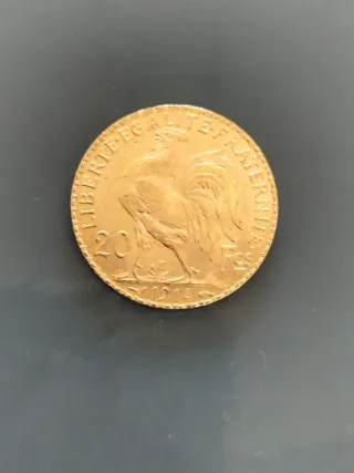 Moneda Oro 20 Francos Gallo 1914