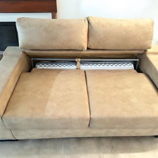 Sofá Cama Beige Tela en perfecto estado