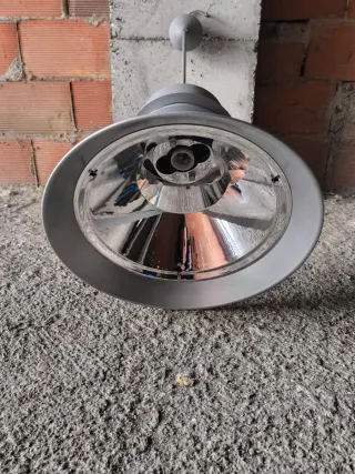 Lámpara Campana Metálica Gris