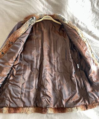 Chaqueta de piel con pelo de zorro