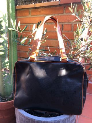 Bolso Farrutx Negro Piel Marrón
