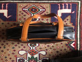 Bolso Farrutx Negro Piel Marrón