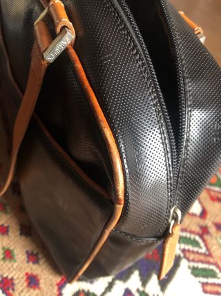 Bolso Farrutx Negro Piel Marrón