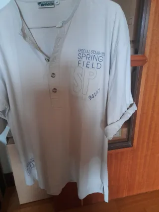 Camiseta Springfield Talla XL Beige