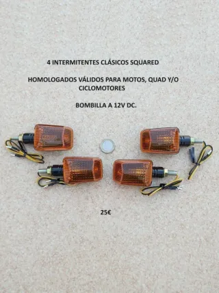 Intermitentes clásicos squared ámbar bombilla
