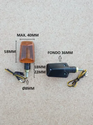 Intermitentes clásicos squared ámbar bombilla