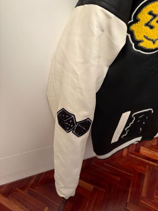 Chaqueta Bomber Negra y Blanca Talla XS