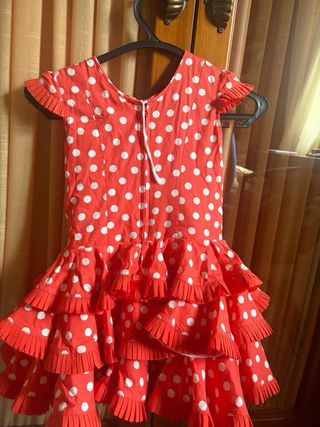 Traje de flamenca niña lunares Talla 4