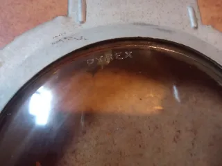 Cristal visor Pyrex vidrio borosilicato alta temp.