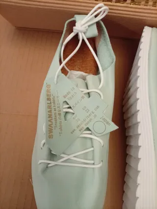 Zapatillas Swaanarlberg Piel Verde Talla 36 NUEVAS