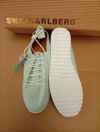 Zapatillas Swaanarlberg Piel Verde Talla 36 NUEVAS