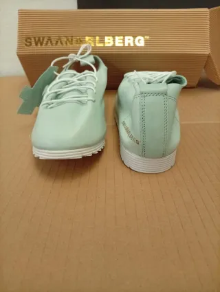 Zapatillas Swaanarlberg Piel Verde Talla 36 NUEVAS