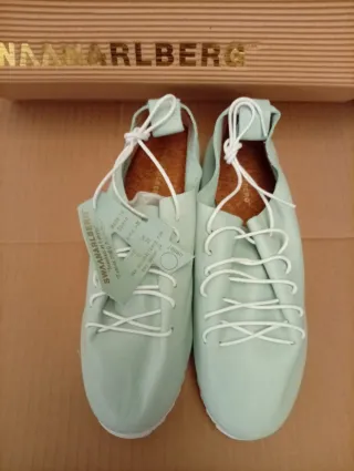 Zapatillas Swaanarlberg Piel Verde Talla 36 NUEVAS