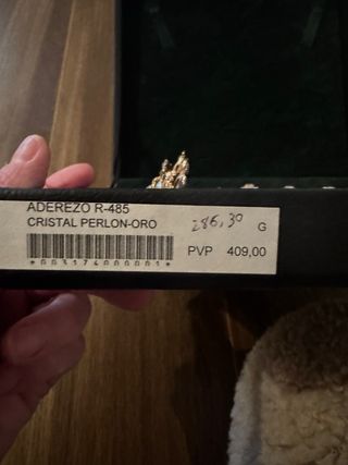 Aderezo Fallera Oro y Cristales