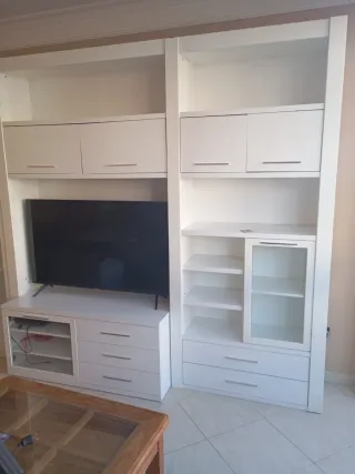 Mueble de salón modular blanco