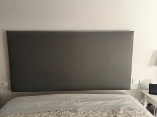 Cabecero Acolchado Gris Marengo