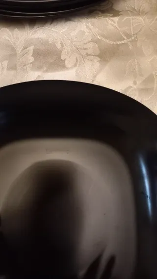 Set Luminarc Piatti Vetro Nero Bianco