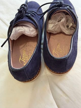 Zapatos niño comunión azul