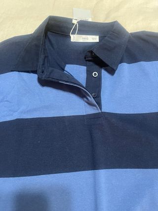 Camisa Mango T. S Cuello Doble Tejido