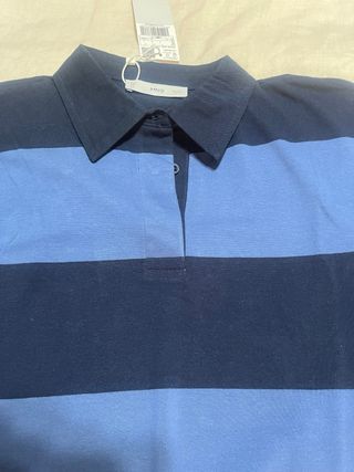 Camisa Mango T. S Cuello Doble Tejido