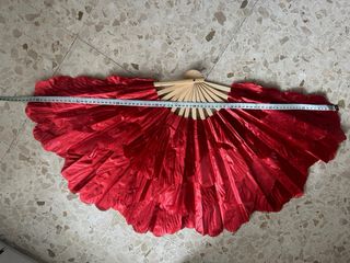 Abanico Flamenco Rojo Baile Danza Teatro Carnaval