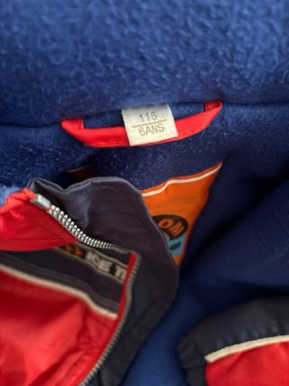 Mono de esquí para niño rojo talla 6años