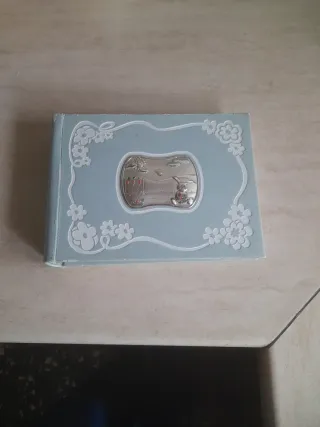 Album portafoto azzurro con decorazioni