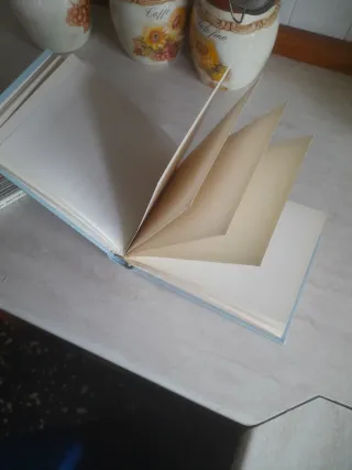 Album portafoto azzurro con decorazioni