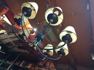 Lámpara de techo forja 8 brazos