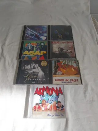 Lote 7 CDs Música Variada: Pop, Salsa, Rock