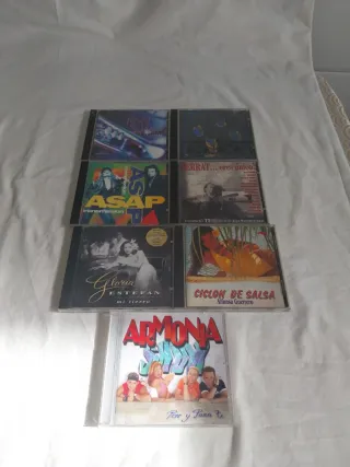 Lote 7 CDs Música Variada: Pop, Salsa, Rock