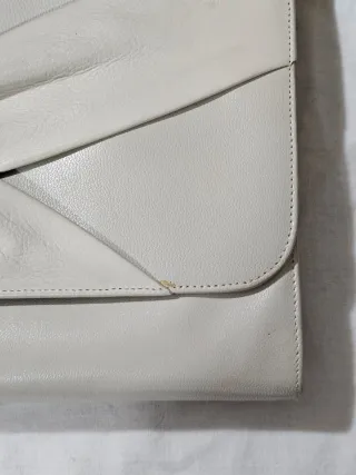 Pochette bianca vintage con tracolla