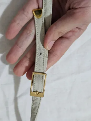 Pochette bianca vintage con tracolla