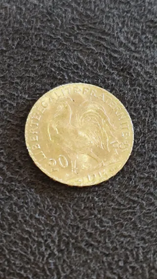 Moneda 20 Francos Gallo Oro