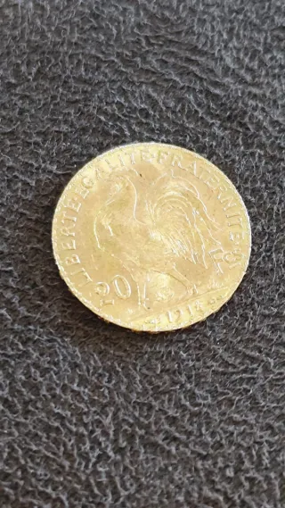 Moneda 20 Francos Gallo Oro