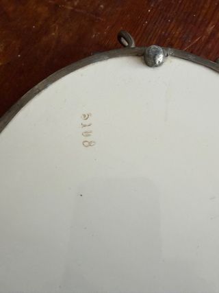 Bandeja Mayólica Flores Moradas y Blancas