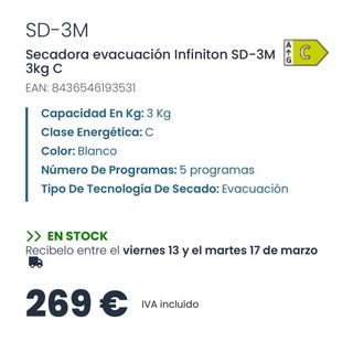 Secadora INFINITON