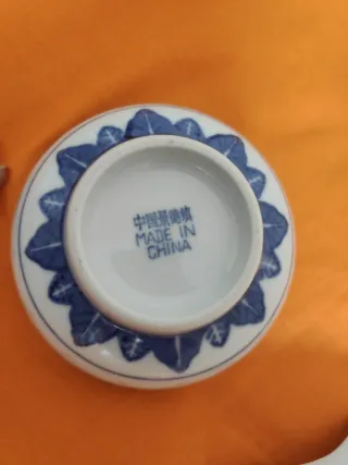 Cuenco y Cuchara Porcelana China Vintage