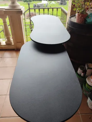 Mesa escritorio en L con lateral móvil