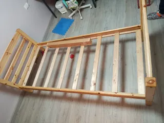 Cama individual con somier y colchón